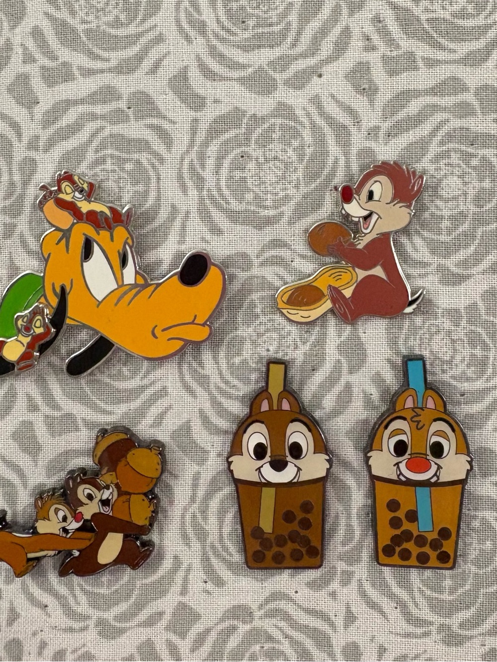 Disney Chip 'n' Dale, Pluto Enamel Pin Lot